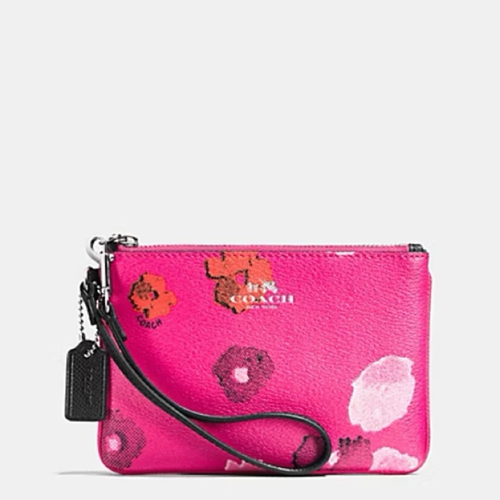 NWT Coach Pink Floral Wristlet 🌸